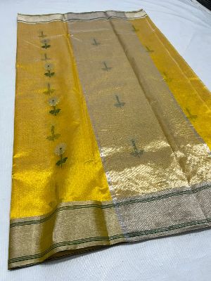 Beautiful Chanderi Handloom Pattu Soft Silk Saree
