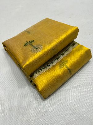 Beautiful Chanderi Handloom Pattu Soft Silk Saree