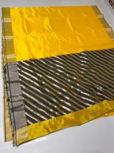 Double Shade Chanderi Handloom Pattu Soft Silk Saree