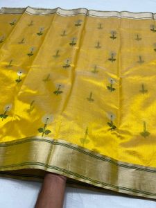 Beautiful Chanderi Handloom Pattu Soft Silk Saree