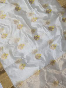 Pure Chanderi Handloom Pattu Soft Silk Saree