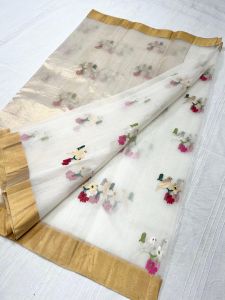Stylish Chanderi Handloom Katan Silk Saree