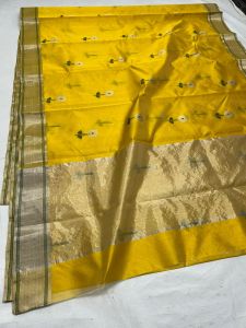 Beautiful Chanderi Handloom Pattu Soft Silk Saree
