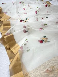 Stylish Chanderi Handloom Katan Silk Saree