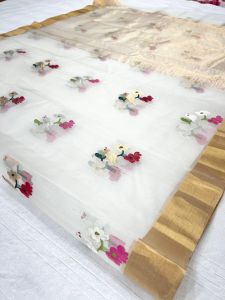 Stylish Chanderi Handloom Katan Silk Saree