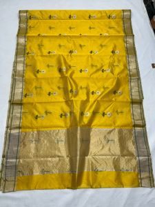 Beautiful Chanderi Handloom Pattu Soft Silk Saree