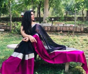 Plain Chanderi Handloom Pattu Soft Silk Saree