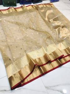 Printed Chanderi Handloom Katan Silk Saree