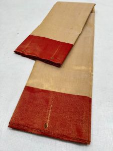 Traditional Chanderi Handloom Zari Tissue Silk Saree