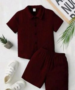 Maroon Boy Co-ord Set