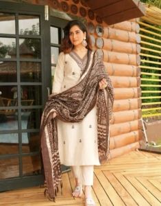 Embroidered Kurta Suit Set