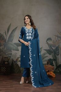 Party Wear Embroidered Cotton Suit Set
