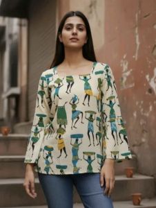 Warli Printed Short Kurti