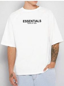 White Cotton Blend Regular Fit T-Shirt
