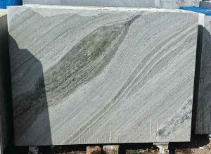 Natural Soft Grey and White Morwad Marble Slab