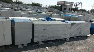 White Alberta Floor Marble Slab