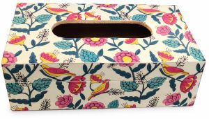Wooden Printed Tissue Box
