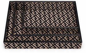 Customized Logo Printed MDF Rectangular Tray Set