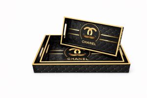Premium Logo Printed MDF Rectangular Serving Tray Set