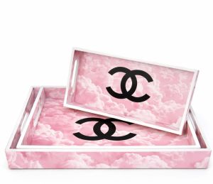 Multi Size Logo Printed MDF Rectangular Serving Tray Set