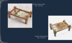 Wooden Khatiya Serving Platter