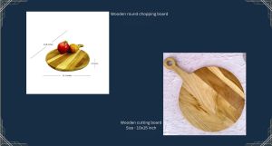 10 Inch Rustic Wooden Round Chopping Board