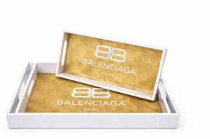 Logo Printed MDF Rectangular Serving Tray Set