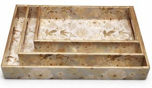 Solid Wood Rectangular Serving Tray Set