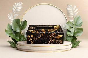 Wooden Printed Tissue Box