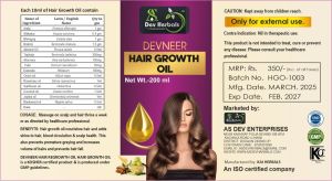 100ml Devneer Hair Growth Oil