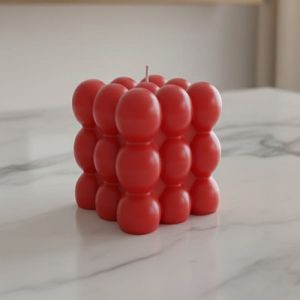 Aesthetic Scented Red Bubble Candle