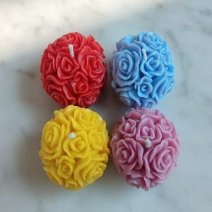 Decorative Rose Flower Ball Candles