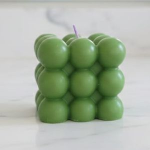 Handmade Green Bubble Candle