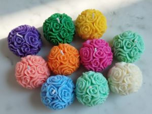 Decorative Rose Flower Ball Candles