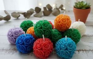 Decorative Rose Flower Ball Candles
