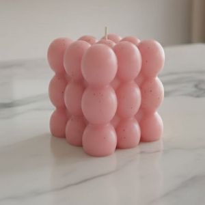 Luxury Pink Bubble Candle