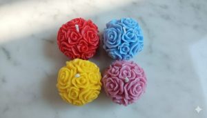 Decorative Rose Flower Ball Candles