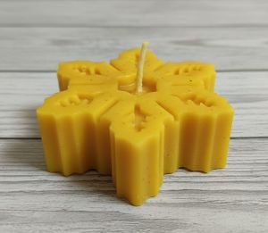Soy Wax Yellow Snowflake Candle