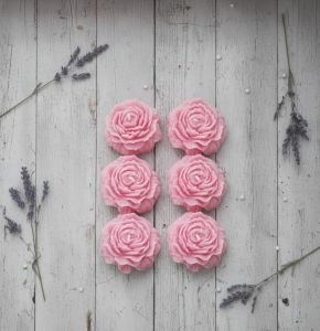Soy Wax Pink Peony Flower Candle