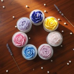 Soy Wax Rose Flower Tealight Candles
