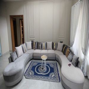 Curved Grey Modular Sofa Set