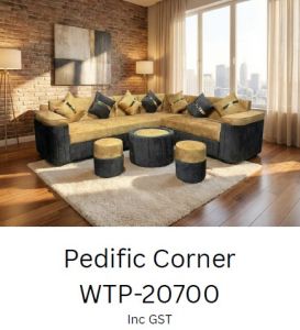 Urban Dual Tone Fabric Corner Sofa Set