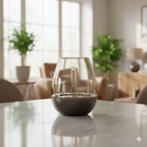 Large Glass Hurricane Candle Holder