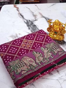 Ladies Foil Print Saree