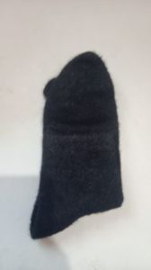 Dark Grey Plain Ankle Length Ladies Socks