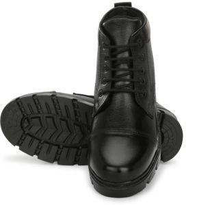Black Leather Tsf Safety Shoes