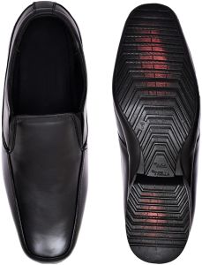 Mens Leather Formal Black Slip On Shoes