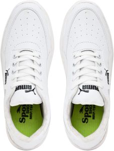 Puma White PU Leather Sneaker Shoes
