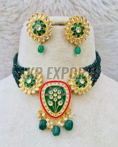 Handmade Meenakari Kundan Necklace Set