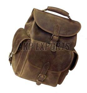 Vintage Leather Rucksack Backpack Bag